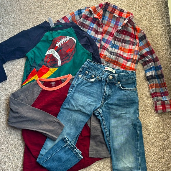 GUC lot of Gymboree tops an Levi jeans, size 5-6 - Picture 1 of 4